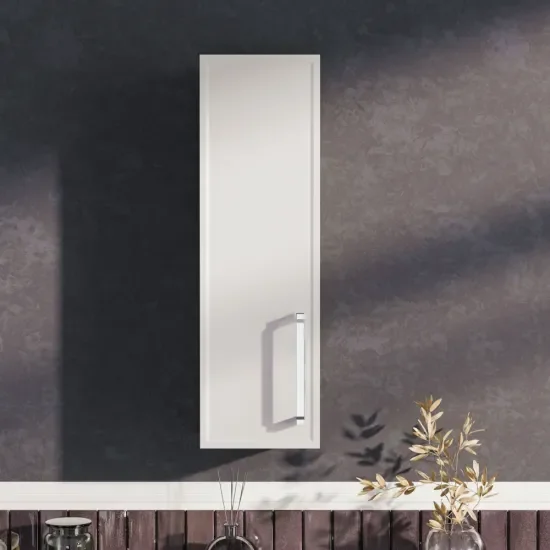 Oliver Matt White 200mm Wall Cabinet with Shaker Door (Slim & Standard)