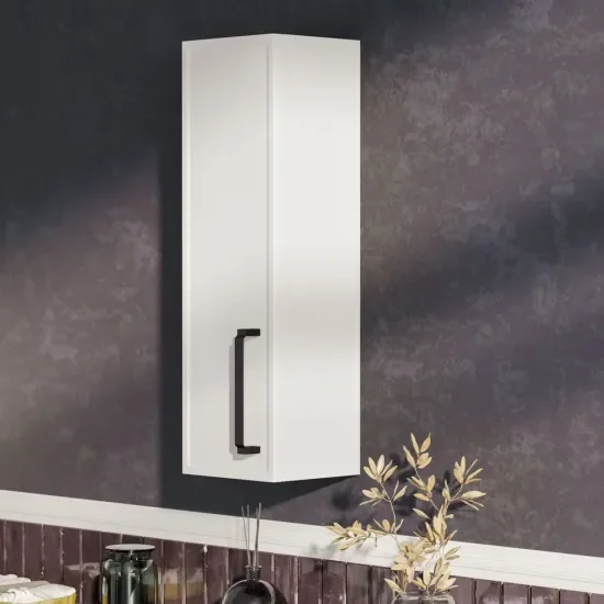 Oliver Matt White 200mm Wall Cabinet with Shaker Door (Slim & Standard)