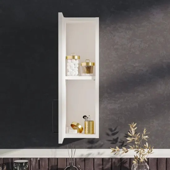 Oliver Matt White 200mm Wall Cabinet with Shaker Door (Slim & Standard)