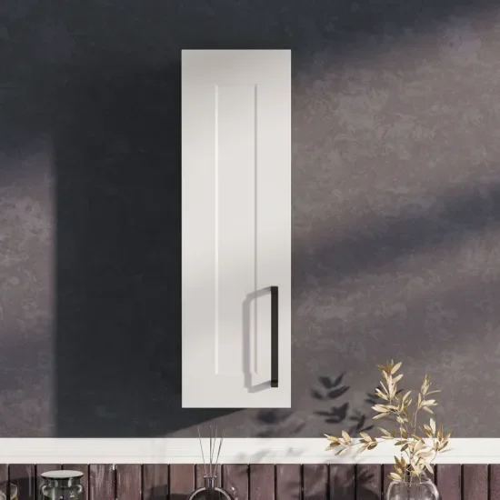 Oliver Matt White 200mm Wall Cabinet with Shaker Door (Slim & Standard)