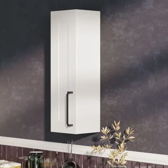Oliver Matt White 200mm Wall Cabinet with Shaker Door (Slim & Standard)