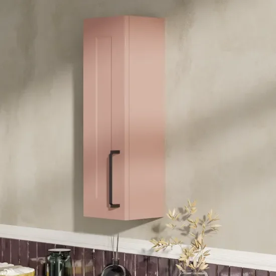 Oliver Pink 200mm Wall Cabinet with Shaker Door