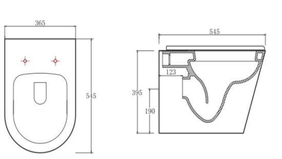 Alessio Black Back to wall Toilet Pan Line Product Image for Alessio Black Back-to-wall Toilet Pan