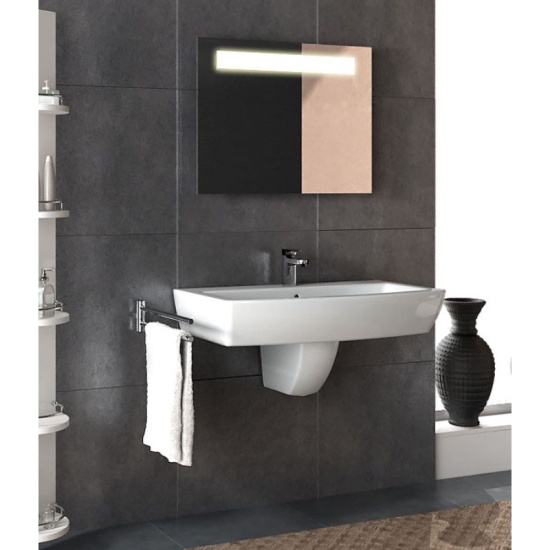 Purity Wall Hung 950mm Basin and Semi-Pedestal Extra Product Image For Purity Wall Hung Basin And Semi Pedestal 1