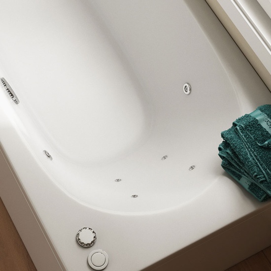 Mercury Whirlpool Bath: Single Ended, 1600 x 700 Top view of  Mercury Whirlpool Bath Single Ended 1600 x 700