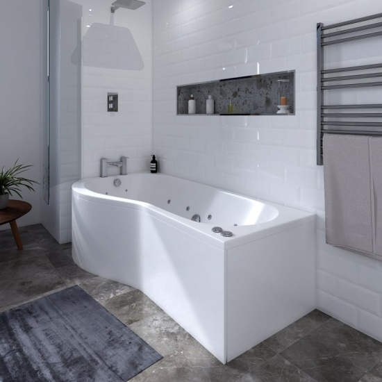Ethan 1700pshaped 6 Jetwhirlpool Shower Bath (lh)