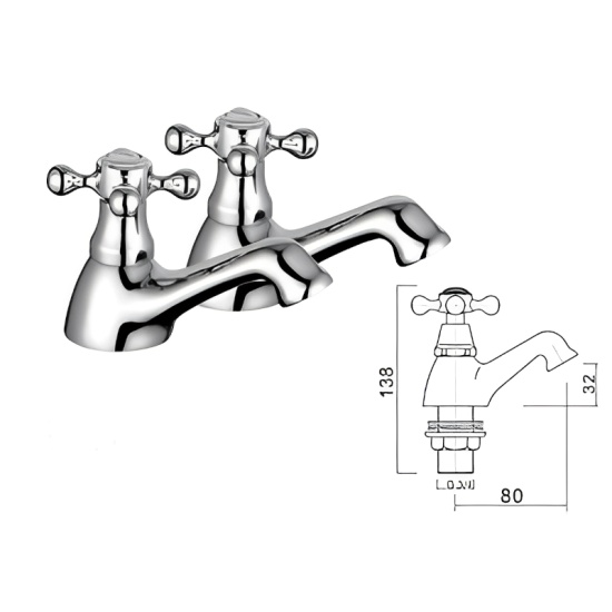Duchess Traditional Basin Taps