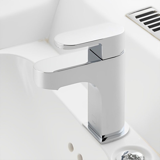 Life Mini Mono Basin Mixer Single Lever Deck Mounted Smooth Bodied Waste Optional
