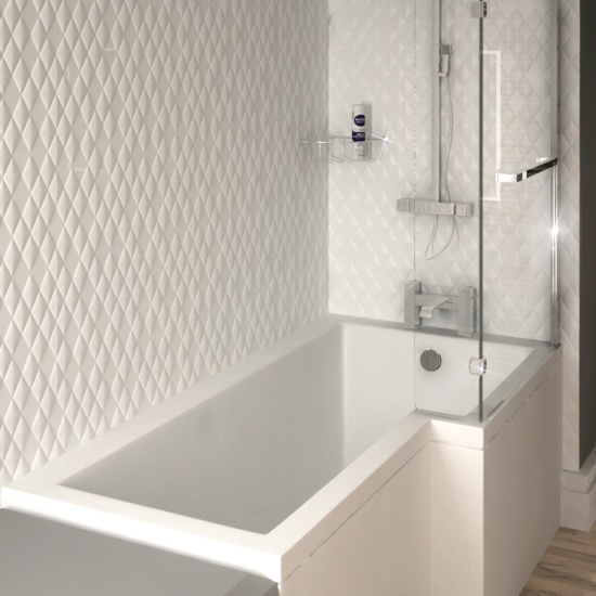 L Shape Bath Suite S600 4 Piece Toilet Set and Cube Deluxe Shower Valve Extra Product Image For L Shape Bath Suite S600 4 Piece Toilet Set And Cube Deluxe Shower Valve 5