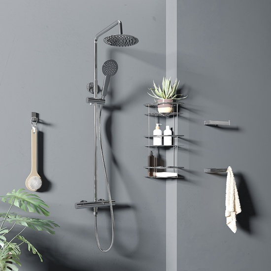 Bc Deluxe Exposed Thermostatic Shower, Riser Set