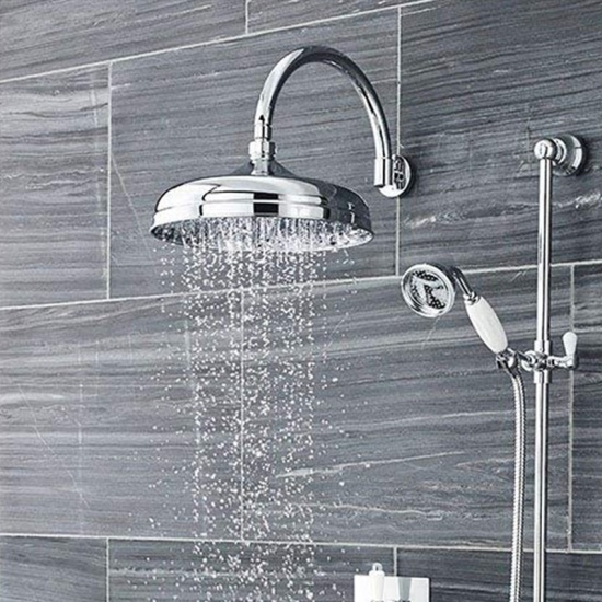 C/p Curved Wall Mounted Shower Arm