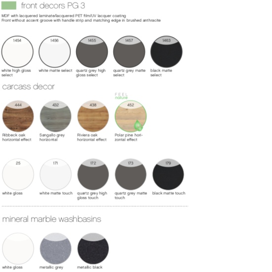 Pelipal Colour Chart 3 for the 6025 Range Pelipal Colour Chart 3 for the 6025 Range