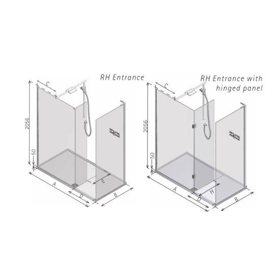 Matki Boutique, Walk In Shower Enclosure with Side Panel and Tray (1500mm x 800mm) Extra Product Image For Matki Boutique, Walk In Shower Enclosure With Side Panel And Tray (1500Mm X 800Mm) 3