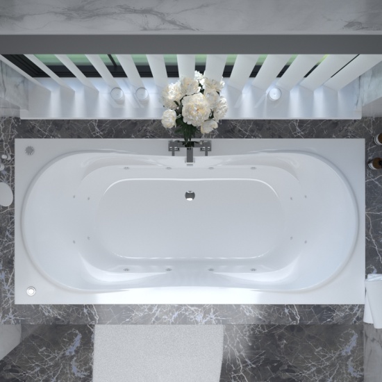Stratos Duo Xl Whirlpool Bath: 1800X900, Double Ended Extra Product Image For Bath Stratos Duo Xl X Bath 1