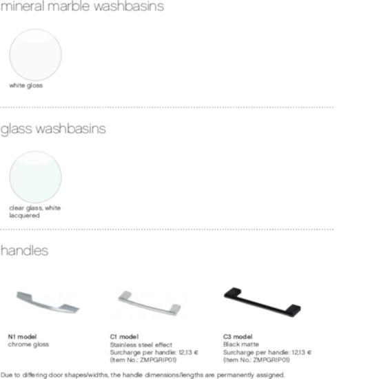 Pelipal Colour Chart HANDLE for the CASSCA Range Pelipal Colour Chart HANDLE for the CASSCA Range