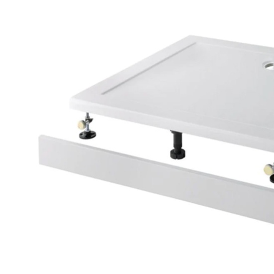 Rectangular Easy Plumb Stone Resin Shower Tray: 1300, 1400, 1500mm (Optional Chrome Waste) Easy Plumb Kit Rectangle