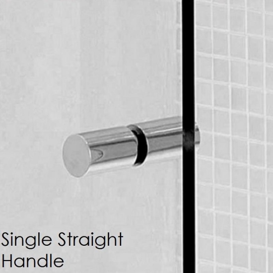 Matki Eauzone Plus Sliding Shower Door 1700mm for Corner Enclosure: 10mm Safety Glass Extra Product Image For Eauzone Single Straight Handle 1