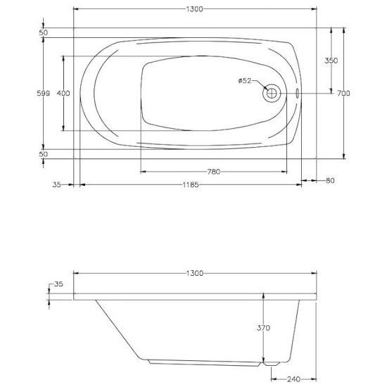 Petite Small Bath 1300 Main