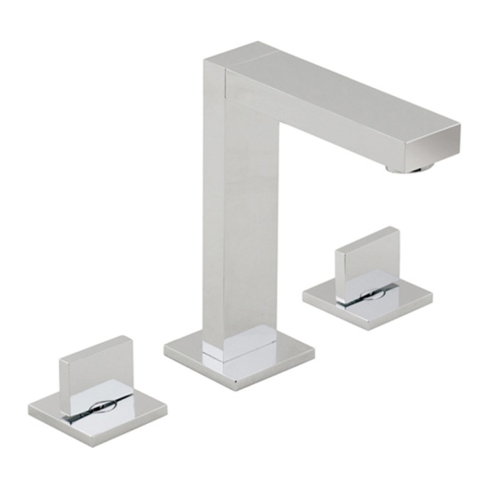 NotIon 3 Hole Basin Mixer Deck Mounted in Waste