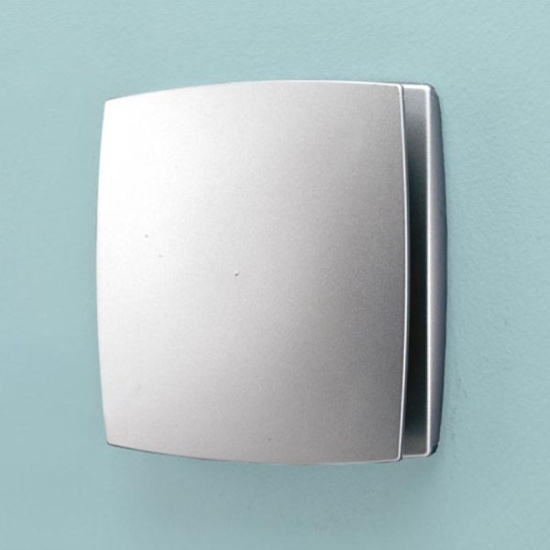 Silver Matt Humidity And Timmer Extractor Fan Breeze Ellegant