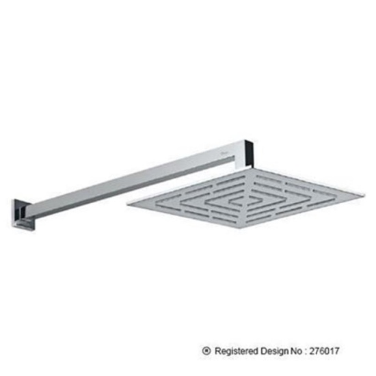 Single Function 300X300mm Maze Square Shape Overhead Shower, Stainless Steel, MP 0.5