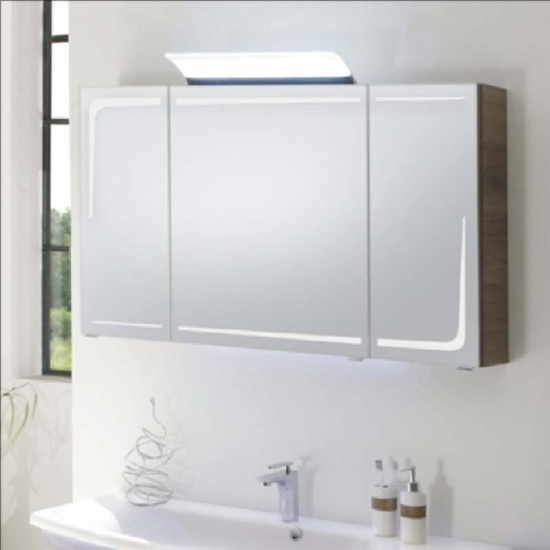 Solitaire 7005 2/3 Door Mirror Cabinet LED lights in mirror