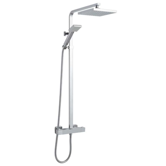 Square Bathroom Thermostatic Bar Valve & Shower Rail