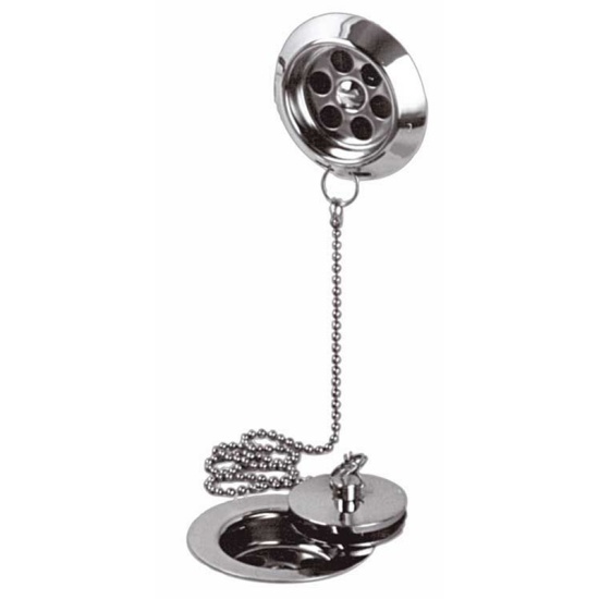 Stowaway Bath Waste Metal Plug And Chain 1.1/2 Contemporary Bathroom