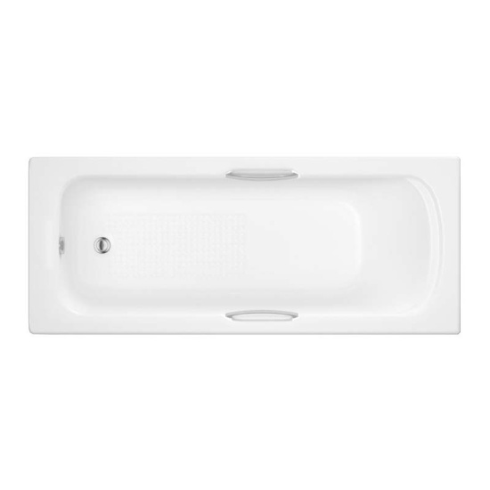 quality round Trojan Granada 2 1675mm 5mm Twin Grip Bath White