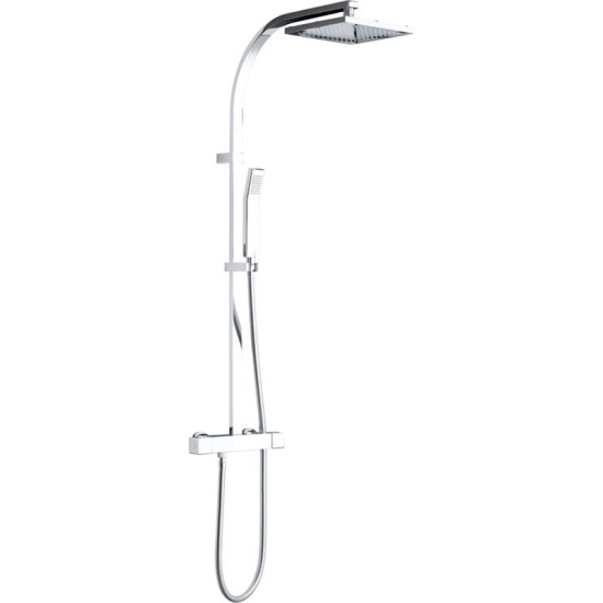 Velo thermo Square shower valve with integrated diverter