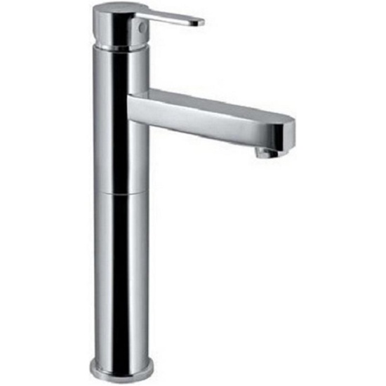 Vignette Prime Single Lever High Neck Basin Mixer (180mm Extension Body) without Popup Waste, with 600mm Long Braided Hoses, HP 1.0