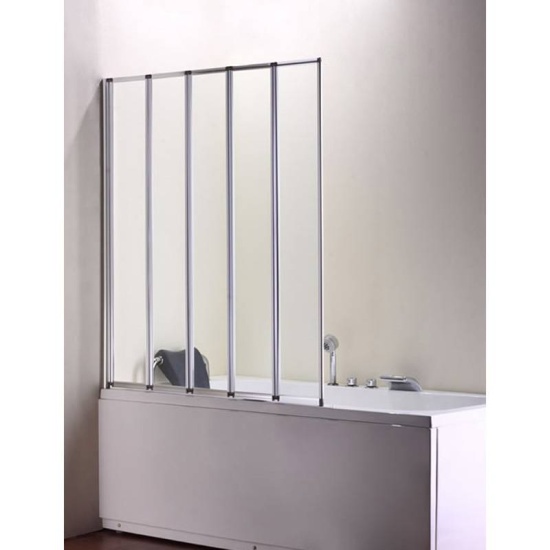 Volente 1250 5 Fold Screen Silver High Quality Bathroom