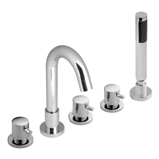Zoo 5 Hole Bath Shower Mixer Deck Mounted