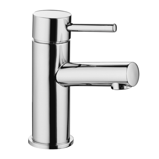 Zoo Mini Mono Basin Mixer Smooth Bodied Single Lever Deck Mounted Waste Optional