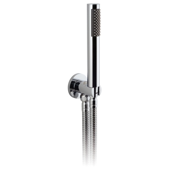 Zoo Single Function Mini Shower Kit With IntegratedOutlet And Bracket Wall Mounted