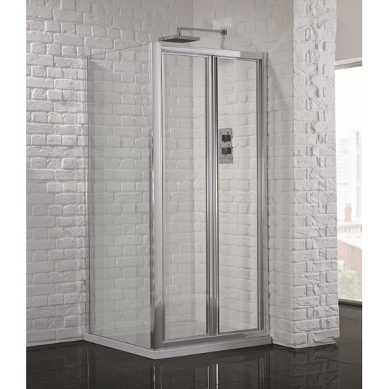 Romano 760 Bi-folding Shower Door Enclosure (Size Options: x 800 or x 900) with Side Panel and Optional Tray Bathroom City 760 Bi-fold Shower Door Enclosure Designer Bathroom