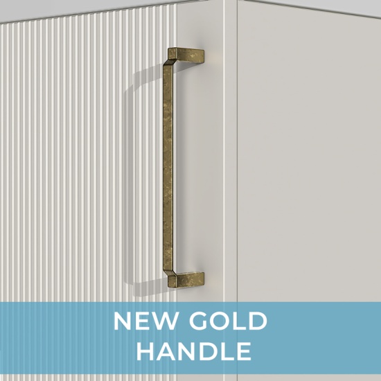 Celeste Diamond Cloakroom Suite: 325 Buttermilk Cream Vanity Unit and Close Coupled Toilet Extra Product Image For Celeste Handle 1