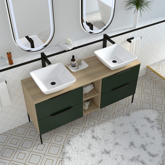 Alani Green 1500 Unit | Handles & Legs in Black