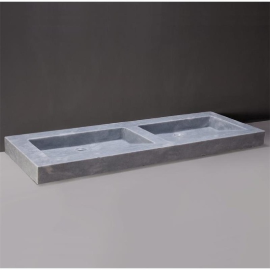 Forzalaqua Palermo Doppio Natural Stone Basin Cloudy Marble Brilliant Bathroom Washbasin