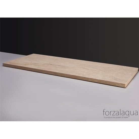 Forzalaqua Verona Natural Stone Countertop Basin Travertine Extra Product Image For Forzalaqua Travertine Shelf 1