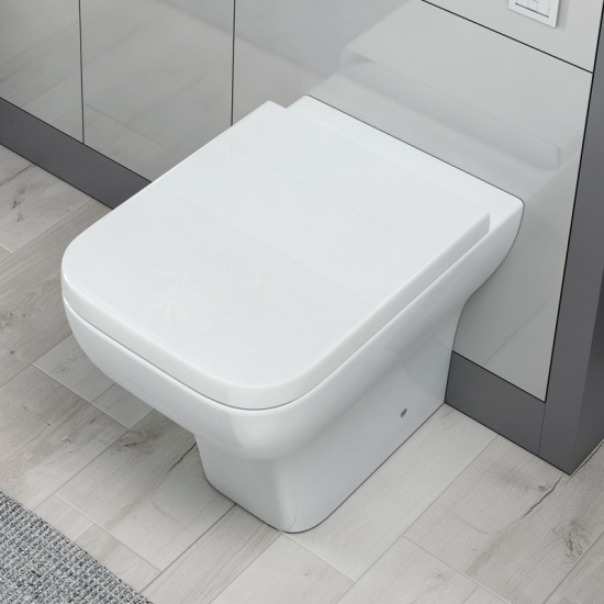 Bc Square Back To Wall Pan with Soft Close Toilet Seat Extra Product Image For Grove Toilet Angle 2