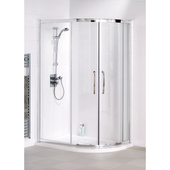 Lakes White Semi Framed Offset Quadrant Shower Cubicle High Quality Bathroom