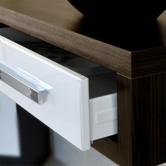 Geo Lucido White 900 Wall Hung Vanity Drawer Unit Extra Product Image For Lucido Draw Close 1