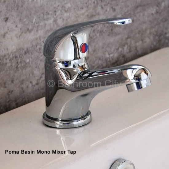 Diamond Mini Tap  Polished chrome Diamond mini tap with curved basin wall hung