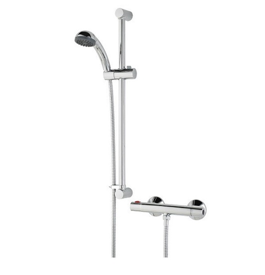 BC Chrome Thermostatic Shower Valve  Chrome Thermostatic Shower Valve with Handheld Shower and Hose