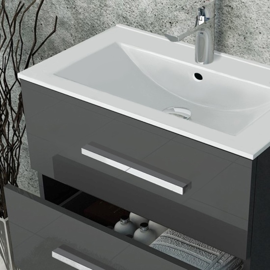 Sonix Grey Wall Hung 610 Unit 2 Drawers Ceramic Basin Extra Product Image For Sonix Openzoom V 1