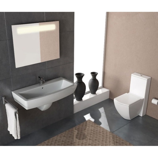 Purity Wall Hung 950mm Basin and Semi-Pedestal Extra Product Image For Swiss Roomset 2