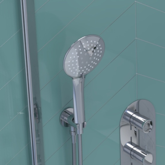 Tweed 3 Outlet Shower Set with Shower Head (Wall Mounted), Hand Shower, Bath Filler or Body Jets Extra Product Image For Tweed Concealed Inlet Handset 1