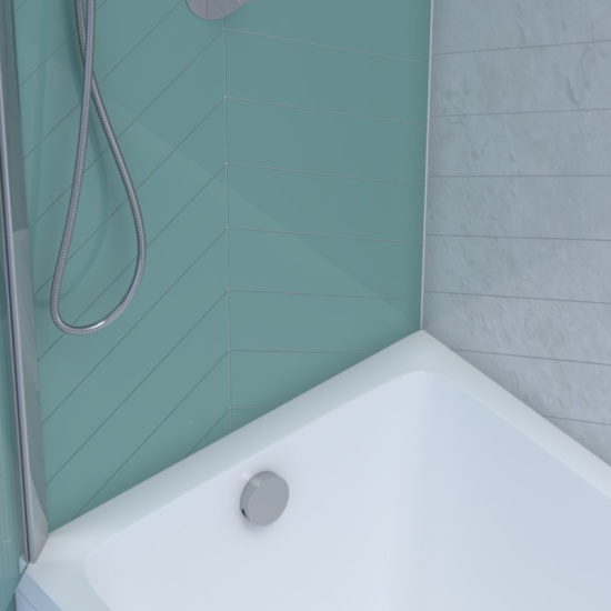 Tweed 3 Outlet Shower Set with Shower Head (Ceiling Mounted), Handset Slider Kit,  Bath Filler or Body Jets Extra Product Image For Tweet Bath Filler 1