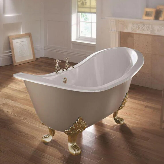 Sheraton Double Ended Slipper Bath 2TH with Lion Feet
